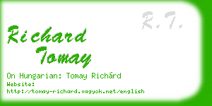 richard tomay business card